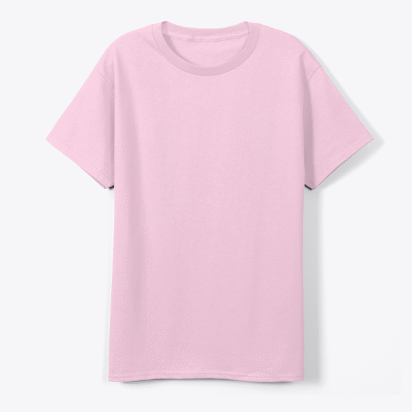 Blush Pink Relaxed Fit Casual T-Shirt