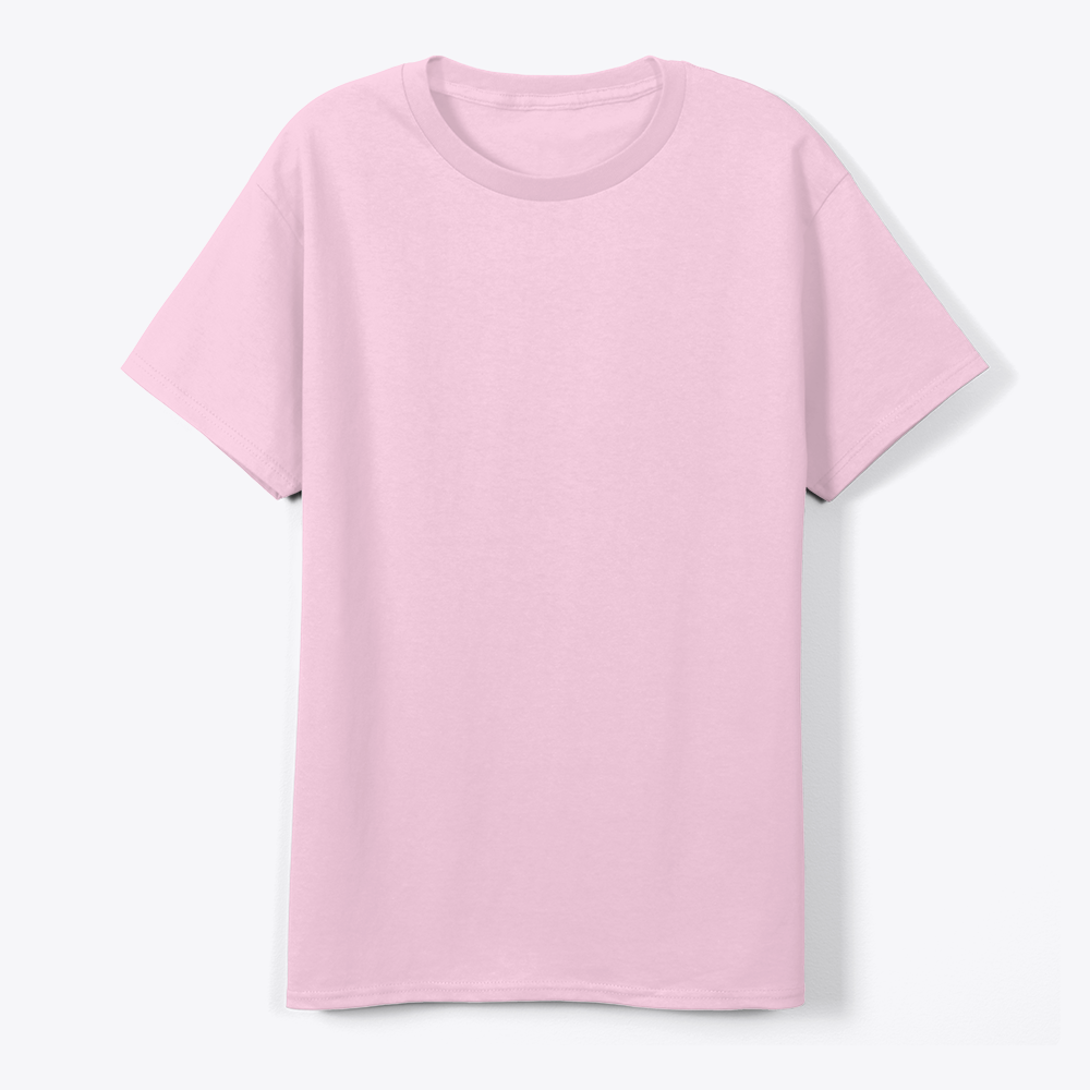 Blush Pink Relaxed Fit Casual T-Shirt