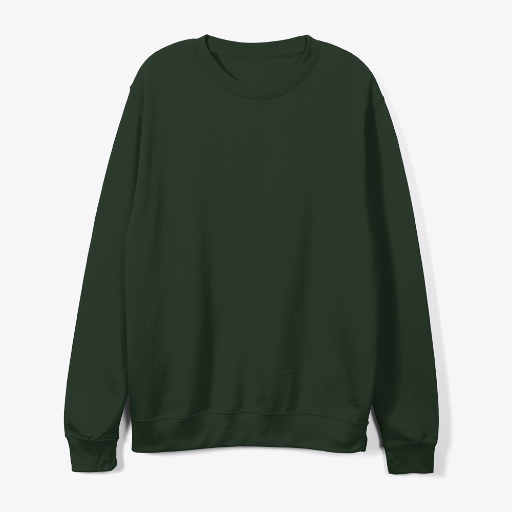 Dark Forest Green Relaxed Fit Casual Long Sleeve