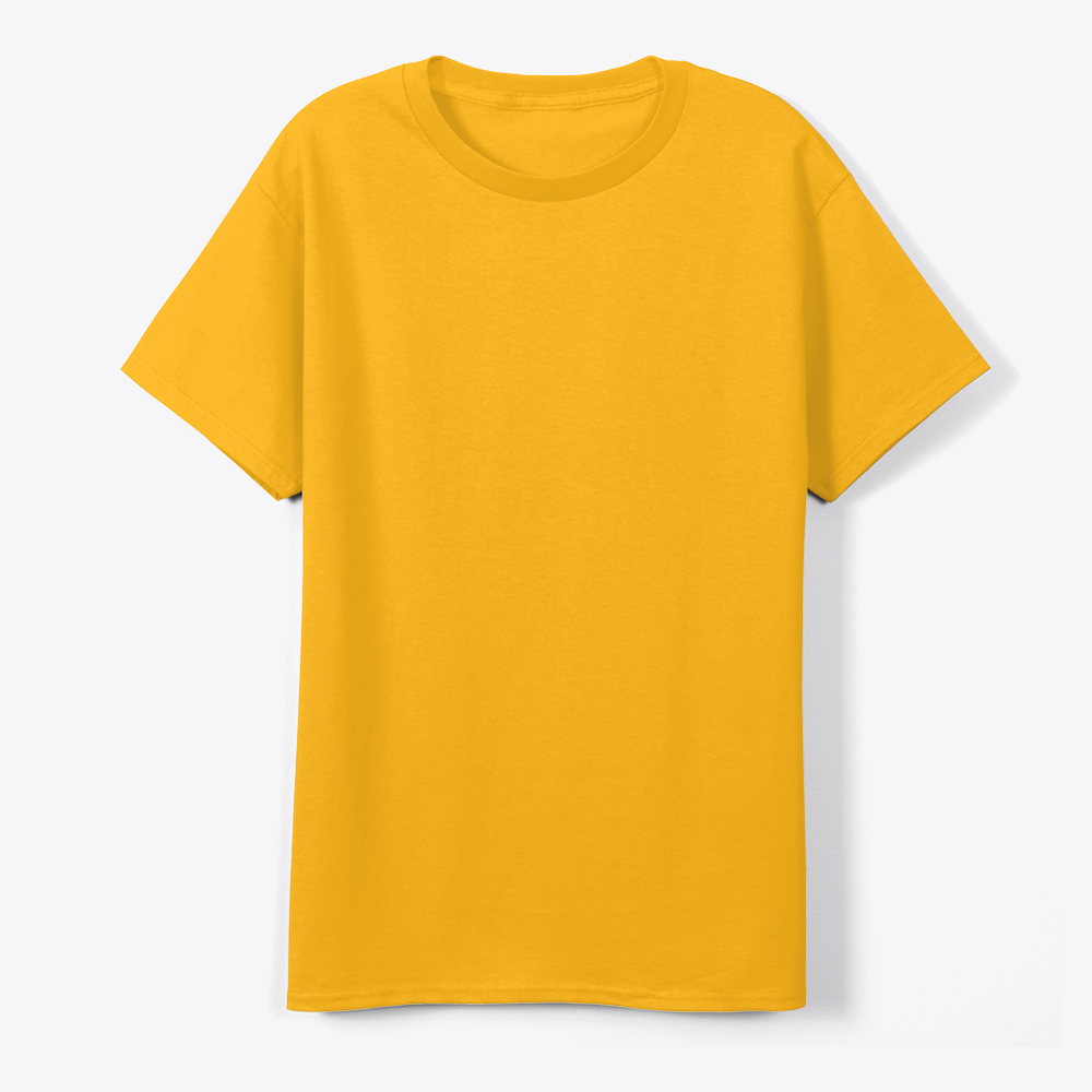 Golden Yellow Relaxed Fit Casual T-Shirt